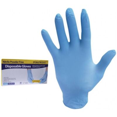 1261 Disposable Nitrile Powdered Gloves Thumbnail
